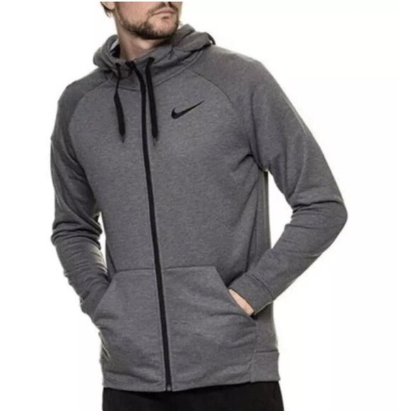 Nike Therma-Fit Full Zip Hoodie Dark Heather Gray Men's Size XL CU6231-071 NEW - Picture 4 of 6